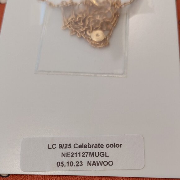 LC Laura Conrad Gold Tone Crystal & Simulated Multi-color Necklace & Earrings - Picture 5 of 10